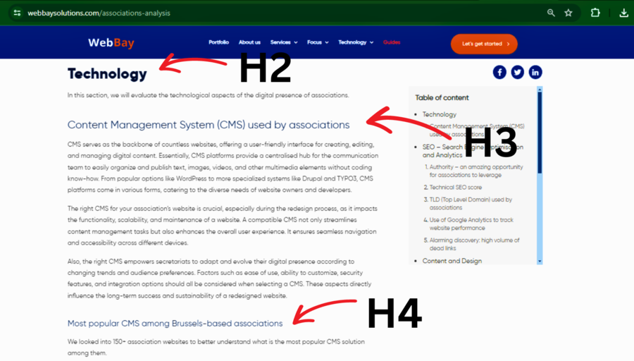 Content Structure and Heading Tags Example